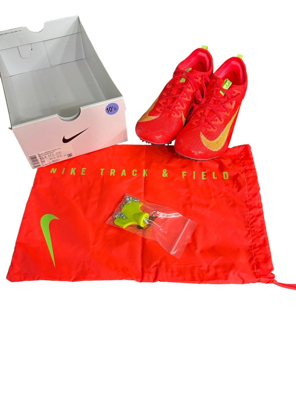 Size 10.5 - Nike Zoom Superfly Elite 2 Bright Crimson/Washed Coral Lime Blast